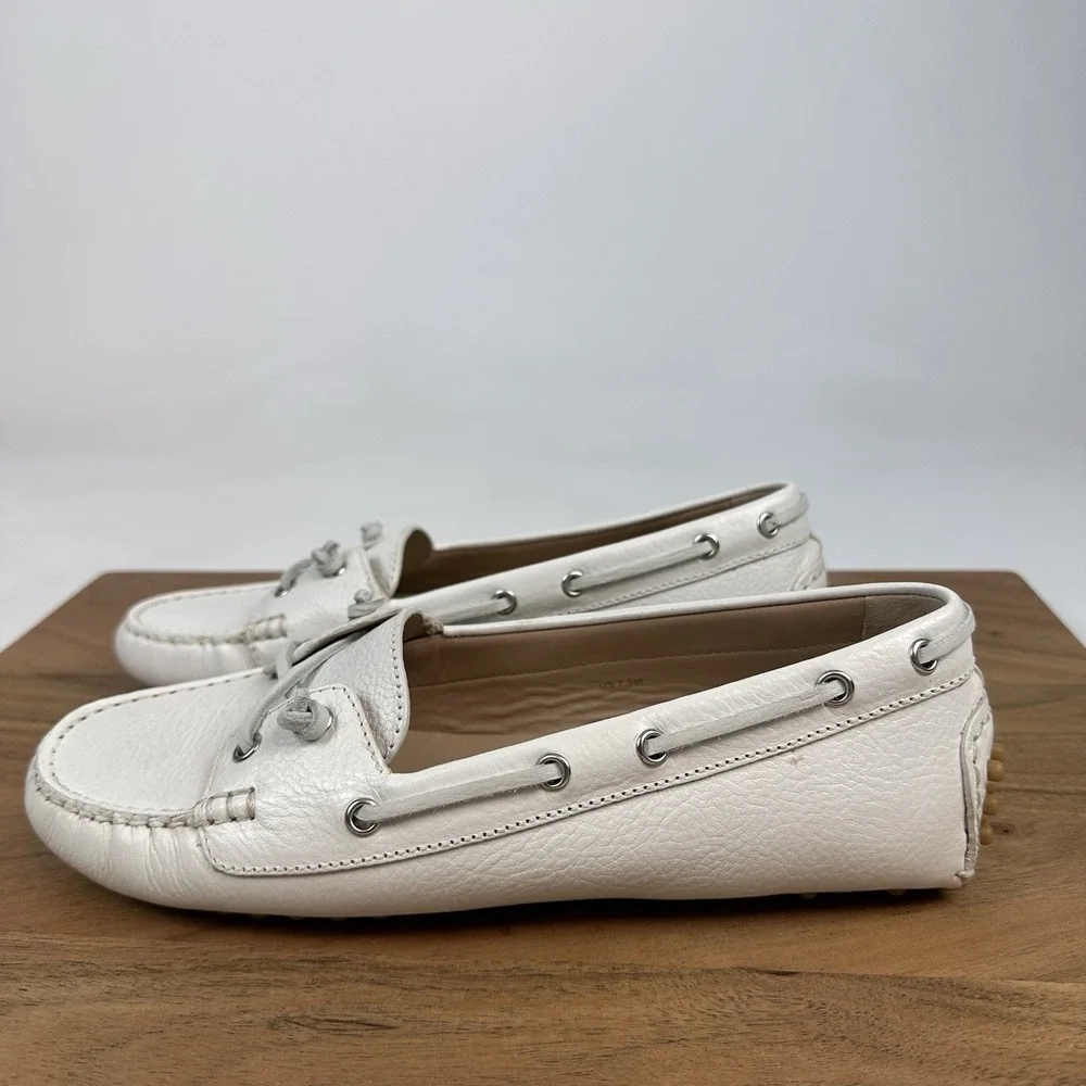 New Womens Veronica Beard Jia‎ Boat Shoe Leather Shoes Size 7.5 M